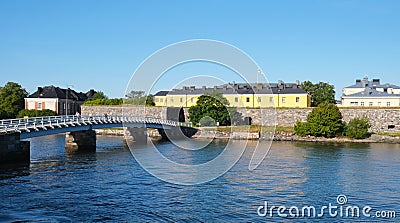 Architecture of Suomenlinna sea fortress in Helsinki, Finland Stock Photo