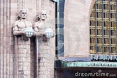 Suomi (Helsinki) central railway station Editorial Stock Photo