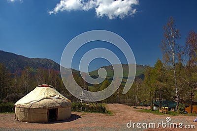 Supara Chunkurchak, Kyrgyzstan - May 8, 2019 Typical village made for tourist Editorial Stock Photo