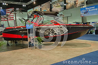 Super Air Nautique boat on display Editorial Stock Photo