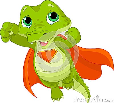 Super Alligator Vector Illustration