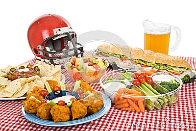 Super Bowl Party Food Stock Photo