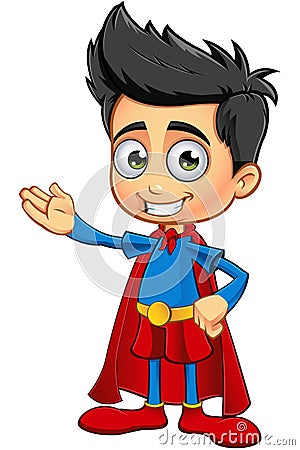 Super Boy Characterl Vector Illustration