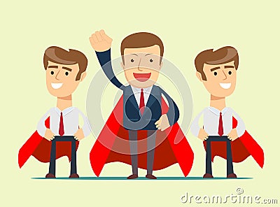 Super business team Vector Illustration