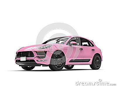 Super candy pink modern cool SUV - studio shot Editorial Stock Photo