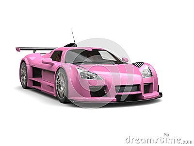 Super candy pink racing car Stock Photo