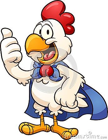 Super chicken Vector Illustration