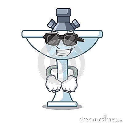 Super cool kitchen sink on stely modern character Vector Illustration