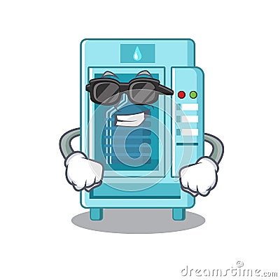 Super cool water vending machine in a character Vector Illustration