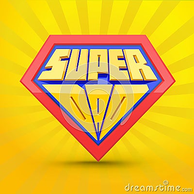 Super dad. Superdad logo. Father day concept. Father superhero. Comic style. Vector Illustration