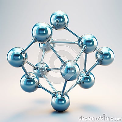 Super Detailed 3d Render Of Isolated Oxygen Molecule In Silver Sphere Stock Photo