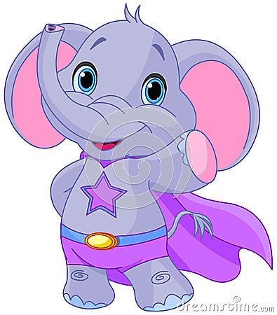 Super Elephant Vector Illustration