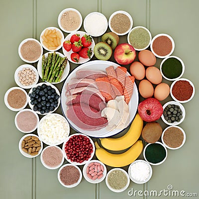 Super Food for Body Builders Stock Photo