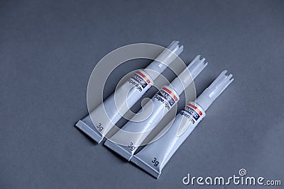 Super glue from Netherlands, Handig, isolated Editorial Stock Photo