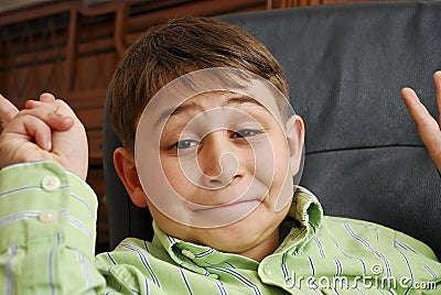 Super happy boy. Stock Photo