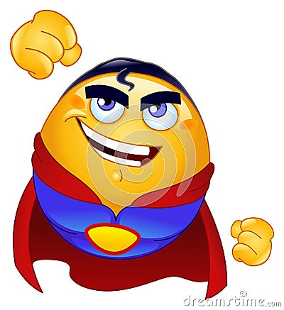 Super hero emoticon Vector Illustration