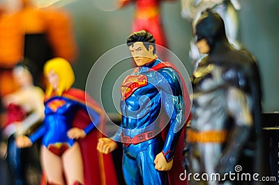 Super Hero Iconic Figurines Editorial Stock Photo