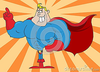 Super hero illustration Vector Illustration