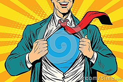 Super hero male businessman Vector Illustration