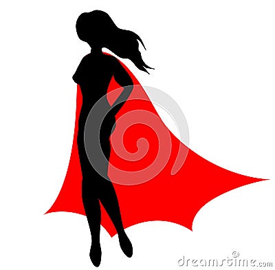 Super heroine Vector Illustration