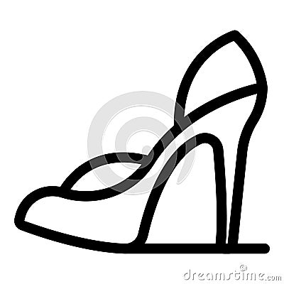 Super high stiletto heels icon outline vector. Feminine stylish footwear collection Stock Photo