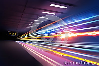 Super Light trails Stock Photo