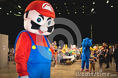 Super Mario cosplay Editorial Stock Photo