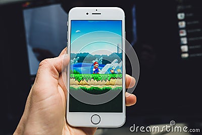 Super Mario Run game Editorial Stock Photo