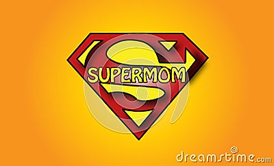 Super Mom Logo Stock Photo