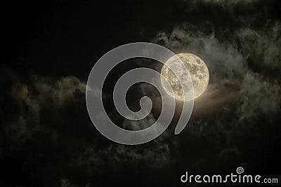 Super Moon over Budapest Stock Photo