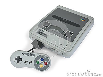 Super Nintendo game console Editorial Stock Photo