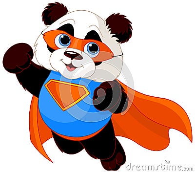 Super Panda Vector Illustration
