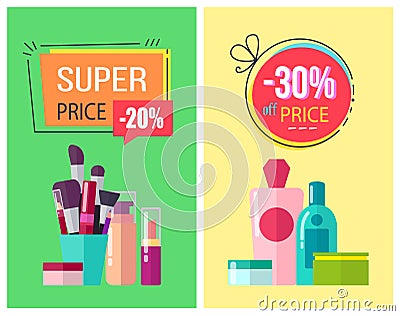 Super Price and -30 Off Price Vector Illustration Vector Illustration