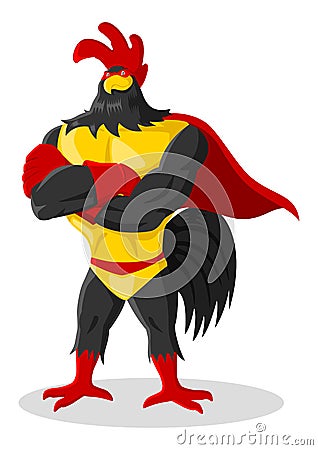 Super Rooster Vector Illustration