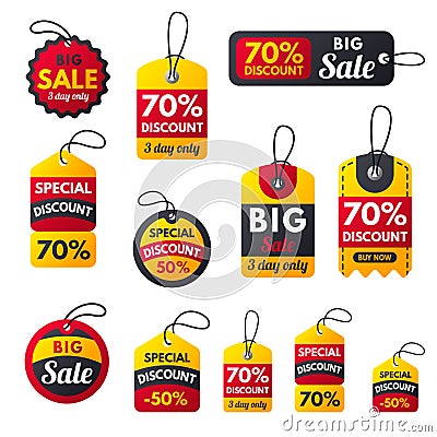 Super sale extra bonus red banners text label Vector Illustration