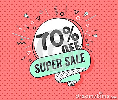 Super sale, weekend special offer Vector Illustration