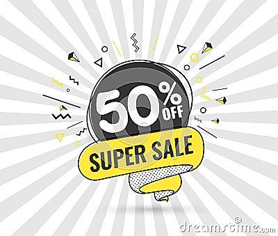 Super sale, weekend special offer Vector Illustration