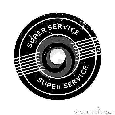 Super Service rubber stamp Stock Photo
