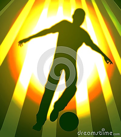 Super soccer star illustration Cartoon Illustration