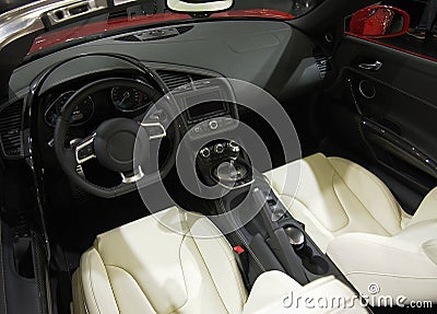 Super Sport Car Interior Stock Photo