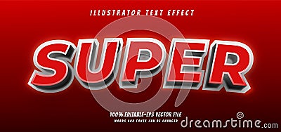 Super text effect design vector Vector Illustration