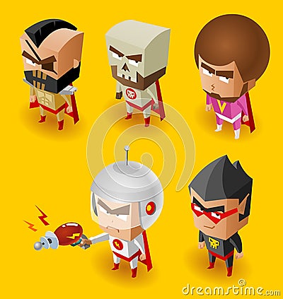 Super Villain with evil mind Vector Illustration