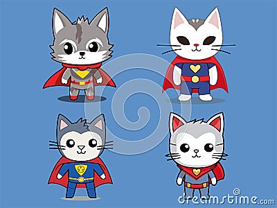 Super Whiskers - Paws of Steel Vector Illustration