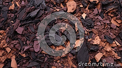 Eco-friendly Rubber Mulch With Red, Brown, And Purple Tones Stock Photo