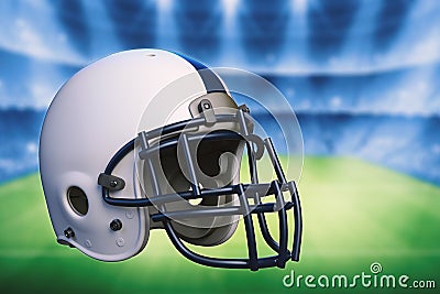 Superbowl Helmet in front of blured background Stock Photo