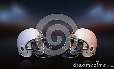Superbowl Helmet in front of blured background Stock Photo