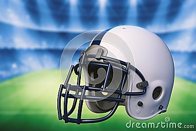 Superbowl Helmet in front of blured background Stock Photo