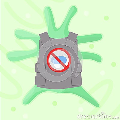 Superbug antibiotics resistance bacteria Vector Illustration