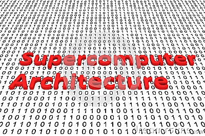 Supercomputer architecture Cartoon Illustration