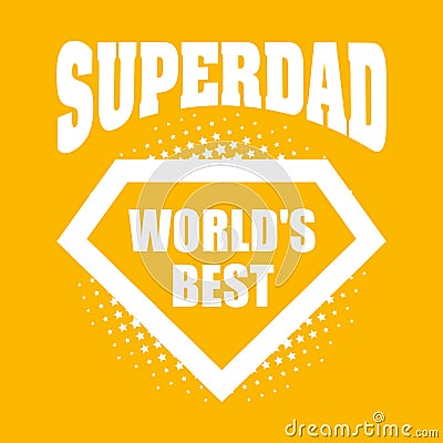 Superdad logo superhero World& x27;s best Cartoon Illustration